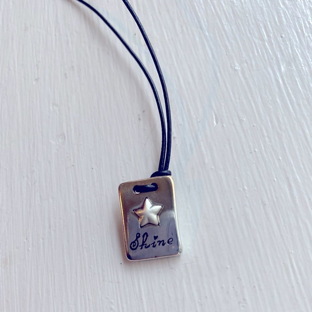 New‎ Brighton Knotty & Nice Silver Leather Necklace